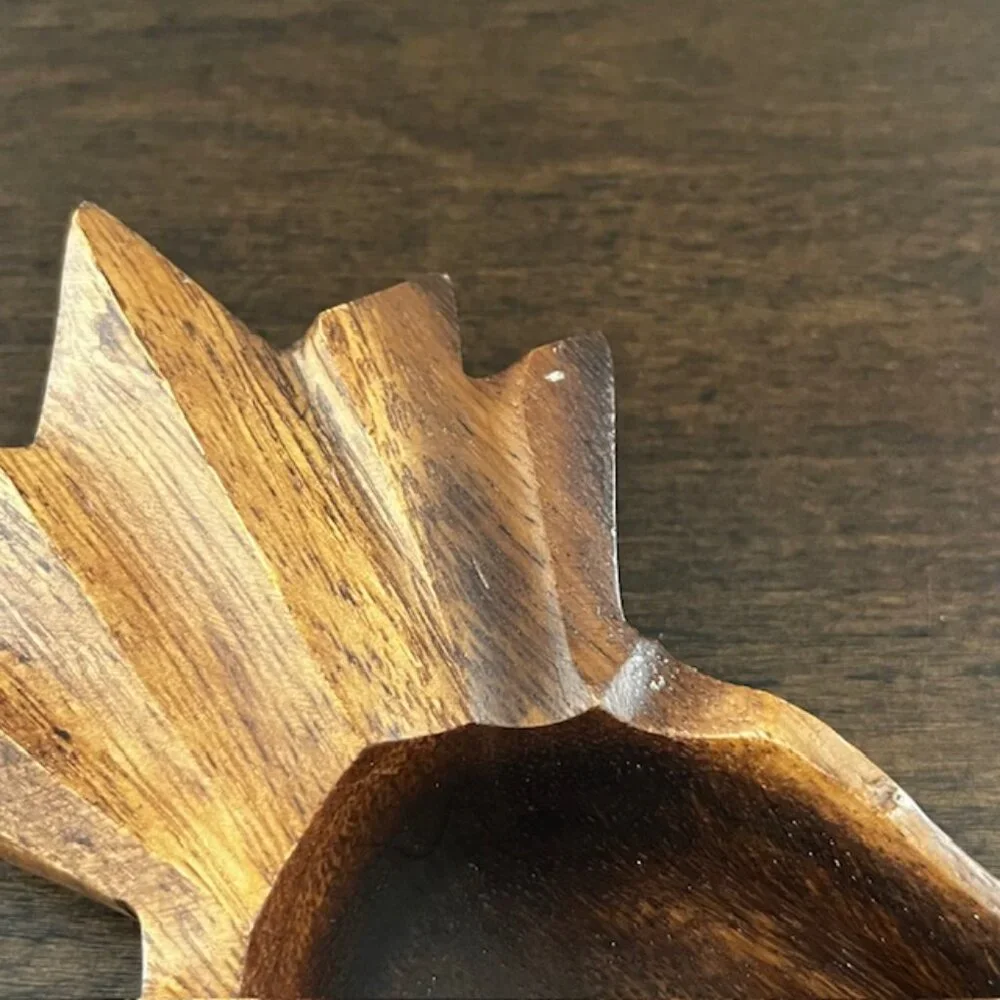 Rustic Wooden Pineapple Bowl Trinket Dish